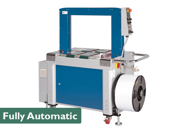 物流娱乐软件全自动捆扎机类似于半自动捆扎机，但更适合置于驱动的生产中。